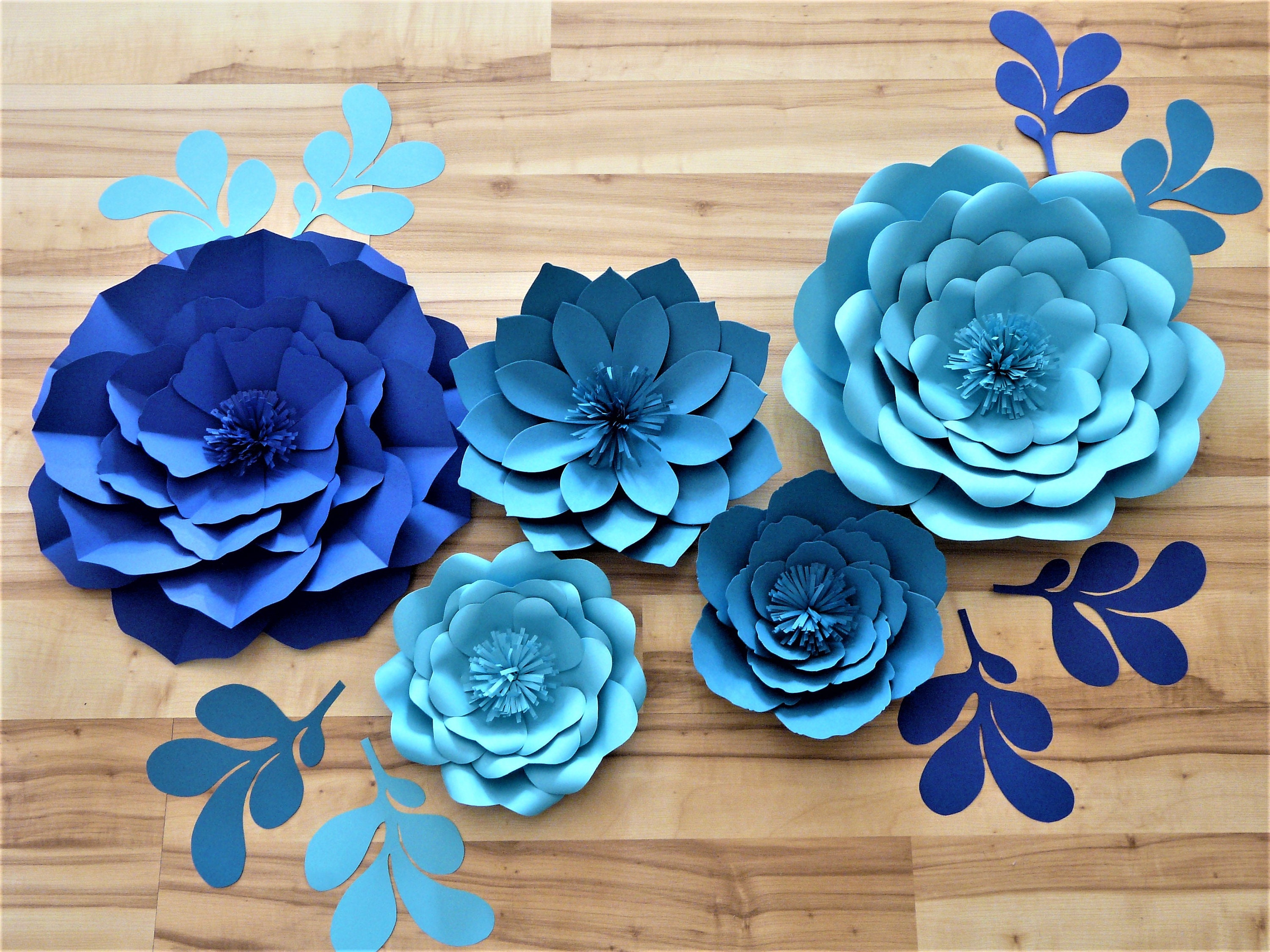 DIY Paper Flowers Set Wedding Deco Party Deco Kids Room Deco Etsy