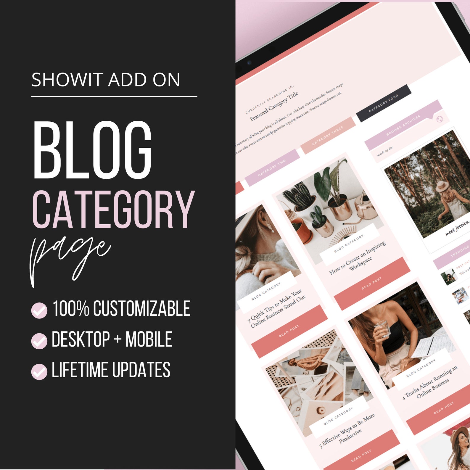 Showit Blog Template Showit Blog Template