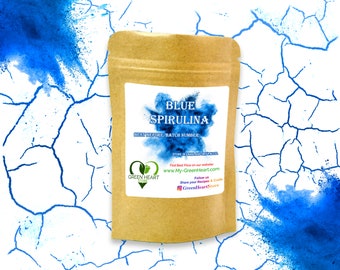 15-50g Organic Blue Spirulina Powder - Phycocyanin, Natural Food colouring, Blue Smoothie - Top Quality and Price