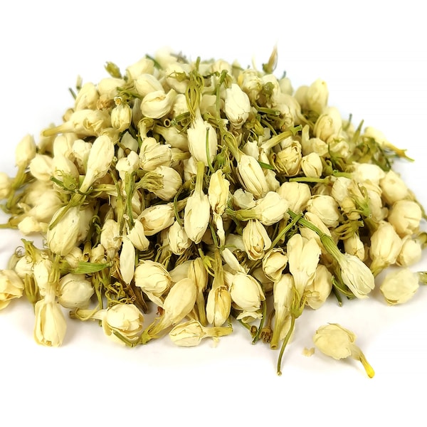 Jasminknospen, 15g - 50g, getrocknet, Handwerk, Blumen einweichen, einweichen, Teezubereitung, Teemischung, Trockenblumen, Infusion, biologisch abbaubar, getrocknete Blütenblätter