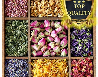 Tea Making with Flowers & Petals Best Price - 10g - 50g, Dried Flowers, Dried Petals, Tincture, Craft, Tea, Lavender Dryed Rose