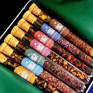 Tea Gift Set With Metal Box Tea Brewing Kit, Sample Teas, Variety teas, Loose Leaf Teas, Birthday present for Her Him Dad Mum, Mother&#39;s Day