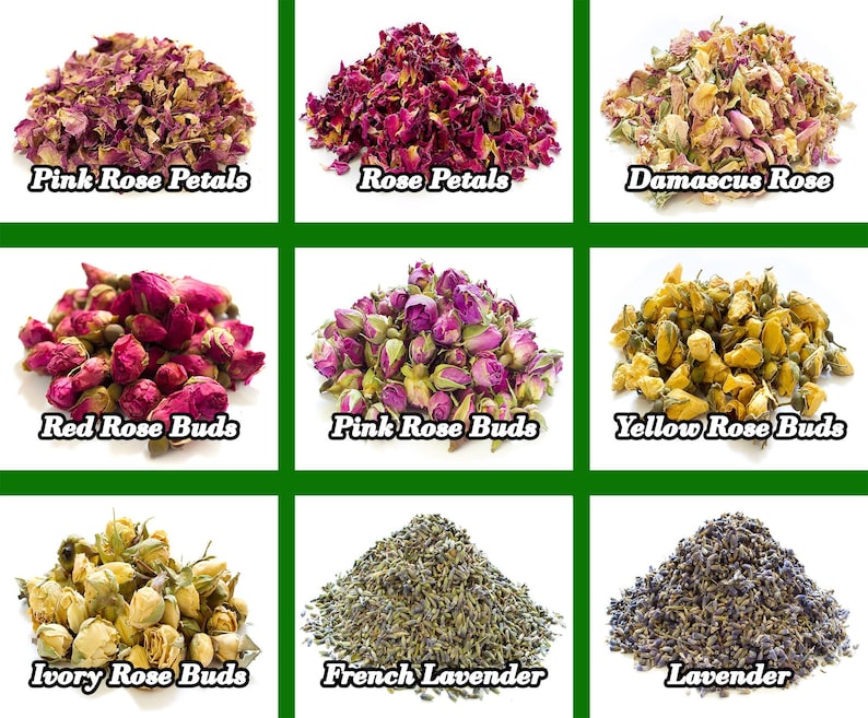 62 Types Dried Flowers 10g 50g Edible Dried Petals Etsy