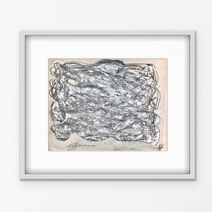 Dipinto acrilico monocromatico originale, piccola decorazione murale artistica, arte astratta contemporanea conveniente, 8 x 10 pollici, n.5
