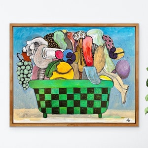 Original Acrylic Painting: Contemporary Outsider Art, 16x20
