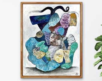 Original Acrylic Painting: Contemporary Outsider Art (16 x 20 in)