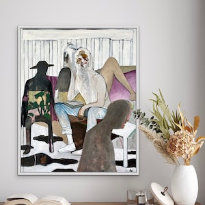 Original Acrylic Painting: Contemporary Outsider Art, 24x30 inch