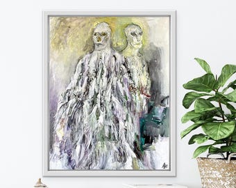 Original Acrylic Painting: Brut Street Art,  (16 x 20 in)