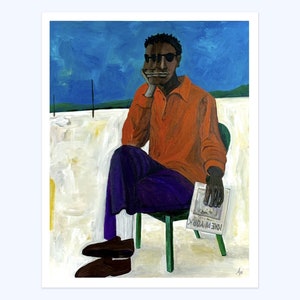 Original limited edition art print, street outsider brut, high quality, colorful unique wall hanging, one of a kind art, signed by artist