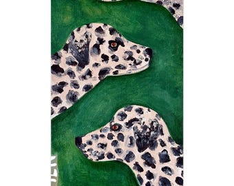 Macoon Design Original Acrylic Animal Painting, 7x5 Canvas Art, Contemporary Brut Street Style