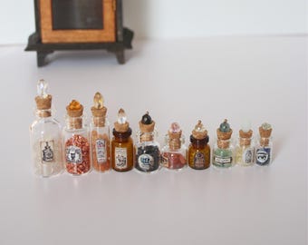 Dollhouse Miniature Apothecary Jars,Magic Bottles