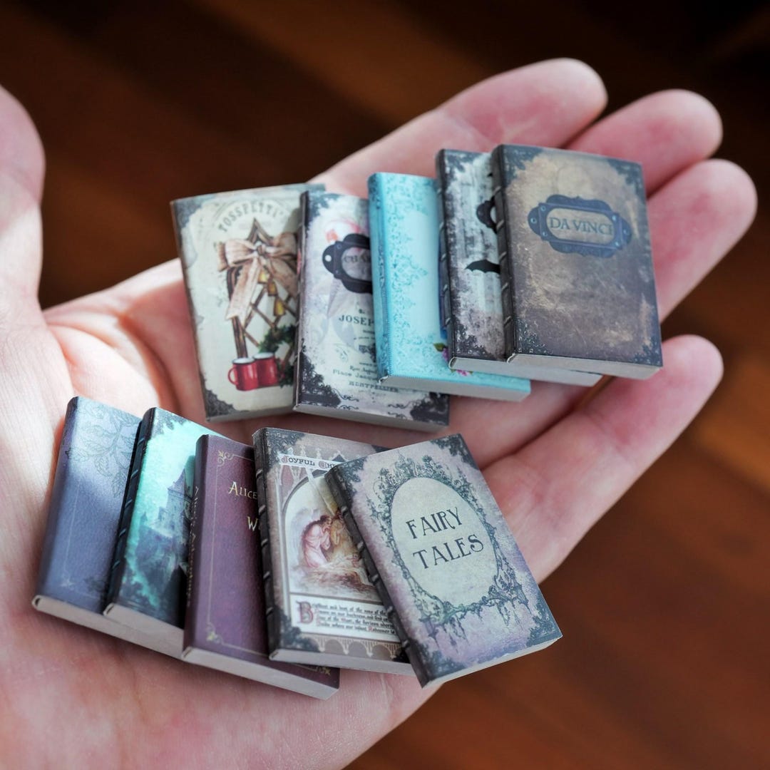 Dollhouse Miniature Mini Book Set - Etsy