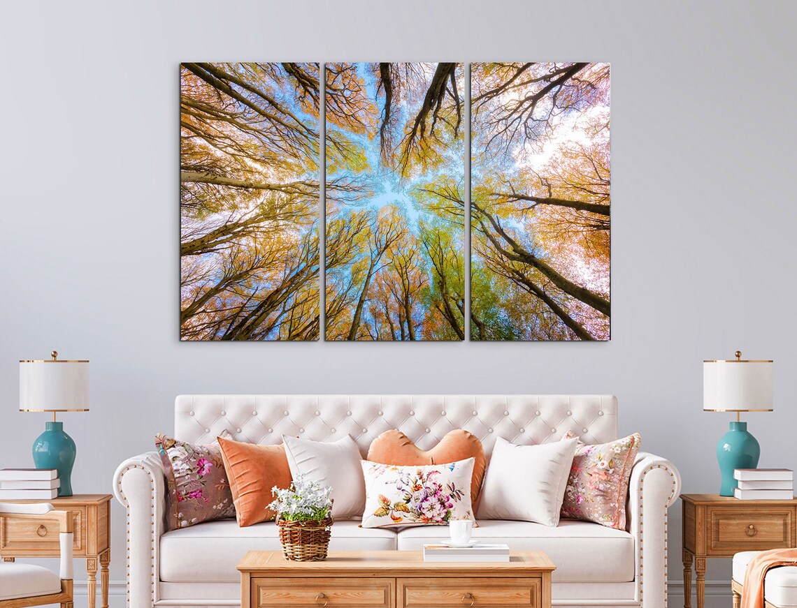 Forest Trees Canvas Wall Art Forest Canvas Art Nature Prints Etsy