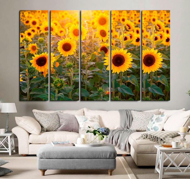 Wall Art Sunflowers Canvas Canvas Art Sunflowers Painting - Etsy