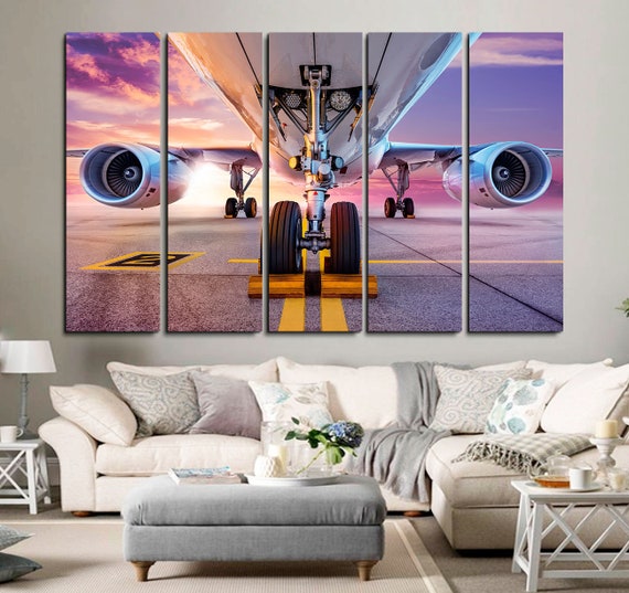 Airplane Canvas Wall Art Prints For Bedroom Wall Decor Etsy