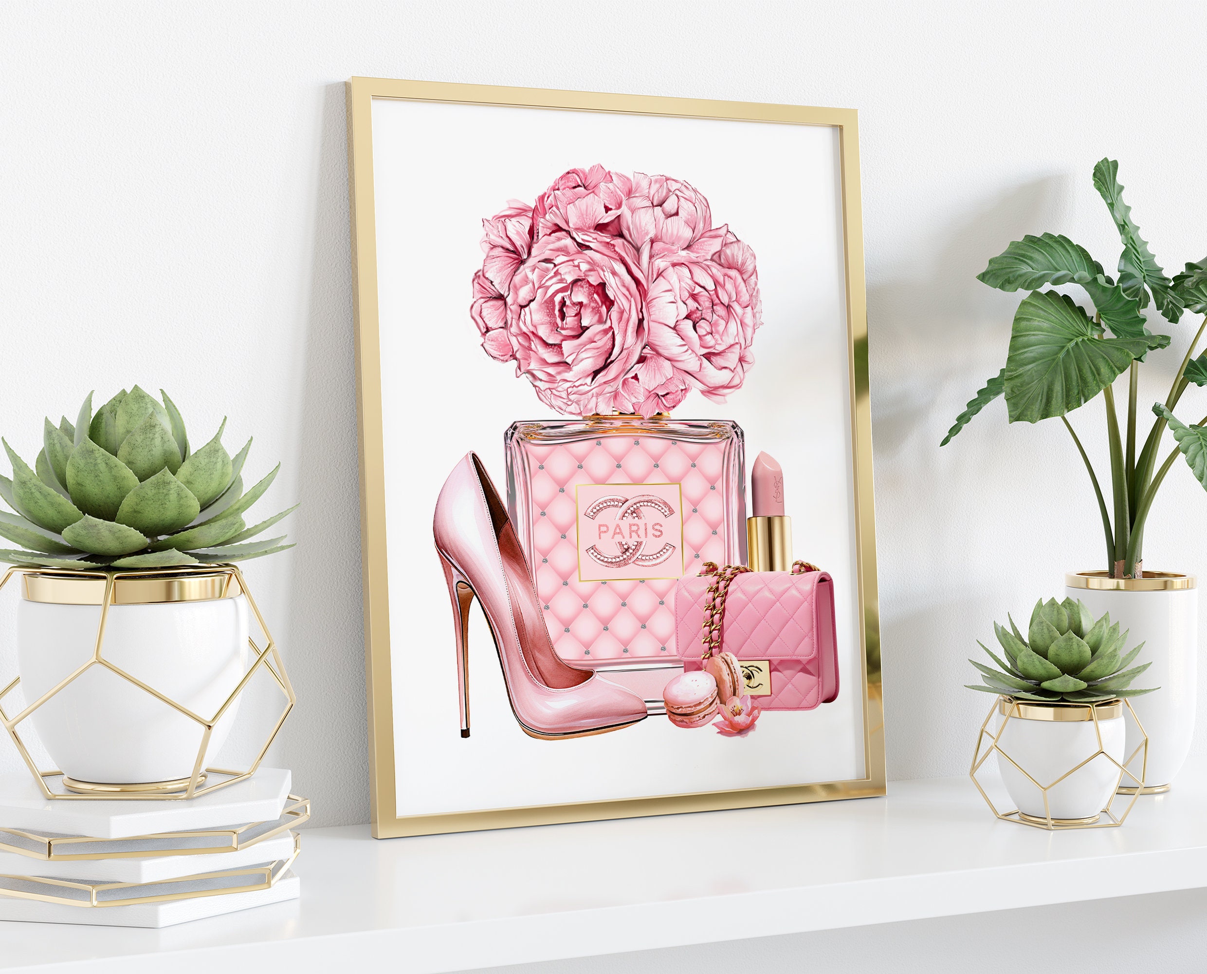 Pink Fashion Wall Art Perfume Print Perfume Poster Fashion Prints ...