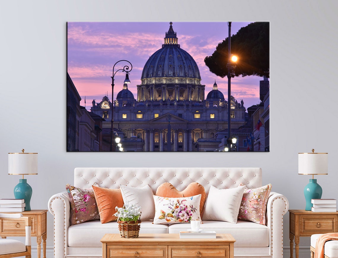 Vatican Canvas Wall Art Rome Italy Canvas Print Wall Art Rome Etsy