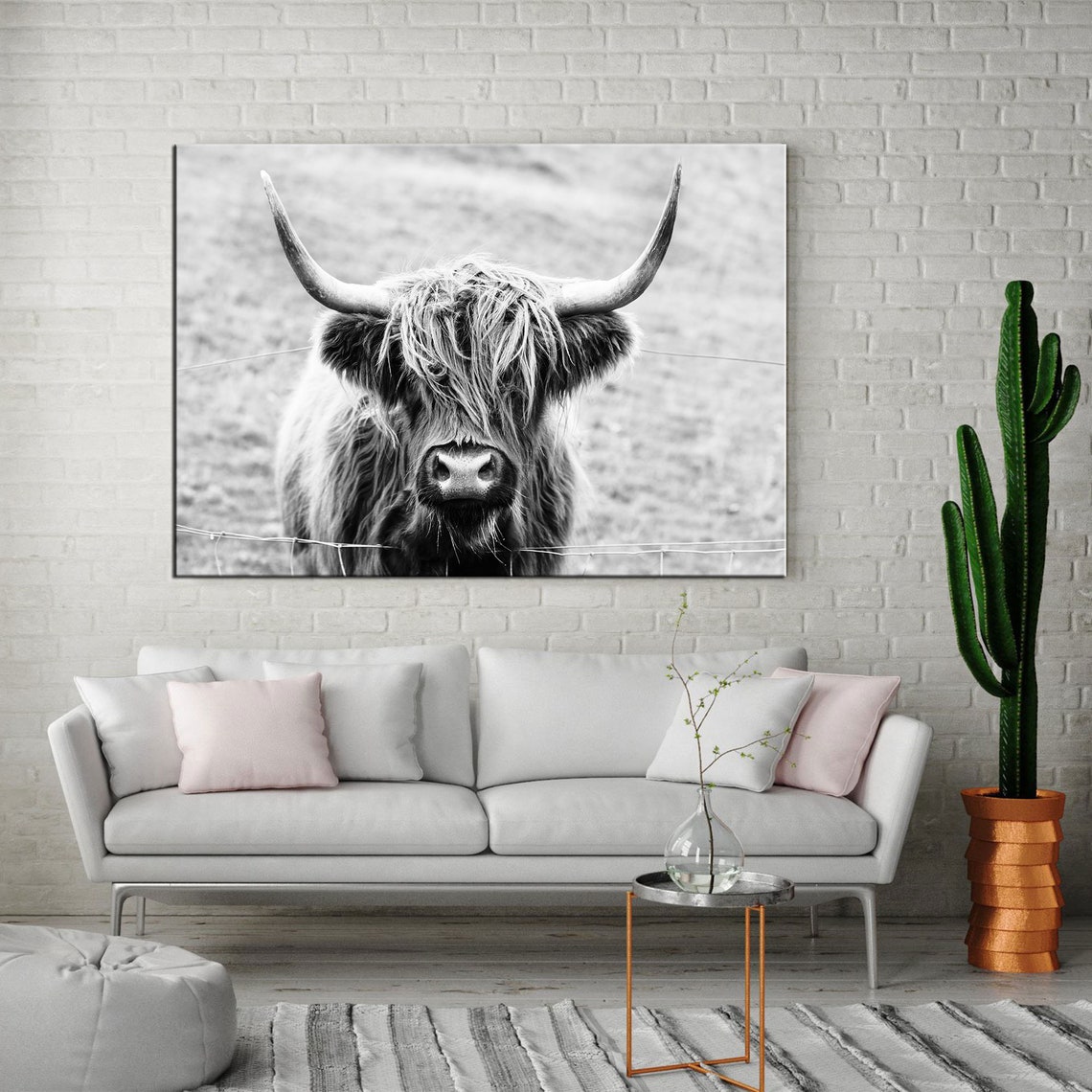 LOARTVE Cow Wall Art Funny Farmhouse Animal Poster Pictures Prints