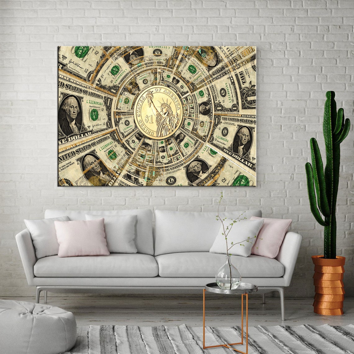 Dollar USA Canvas Art Money Art American Dollar Wall Art USA Etsy