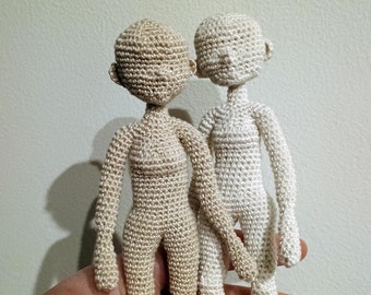 Crochet pattern for Doll with pose-able female realistic Body base, handmade