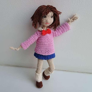 PATTERN: crochet amigurumi pose-able doll, handmade, anime, hand made amigurumi  girl doll patterns
