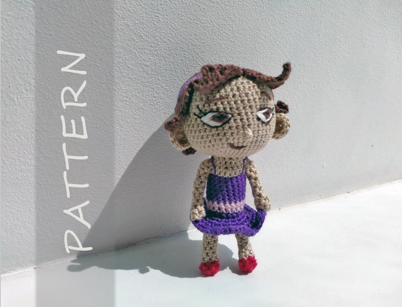 Crochet pattern June the amigurumi doll tiny Ballerina Doll tutorial image 2