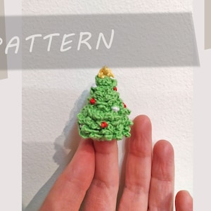 Patrón de crochet para árbol de Navidad en miniatura