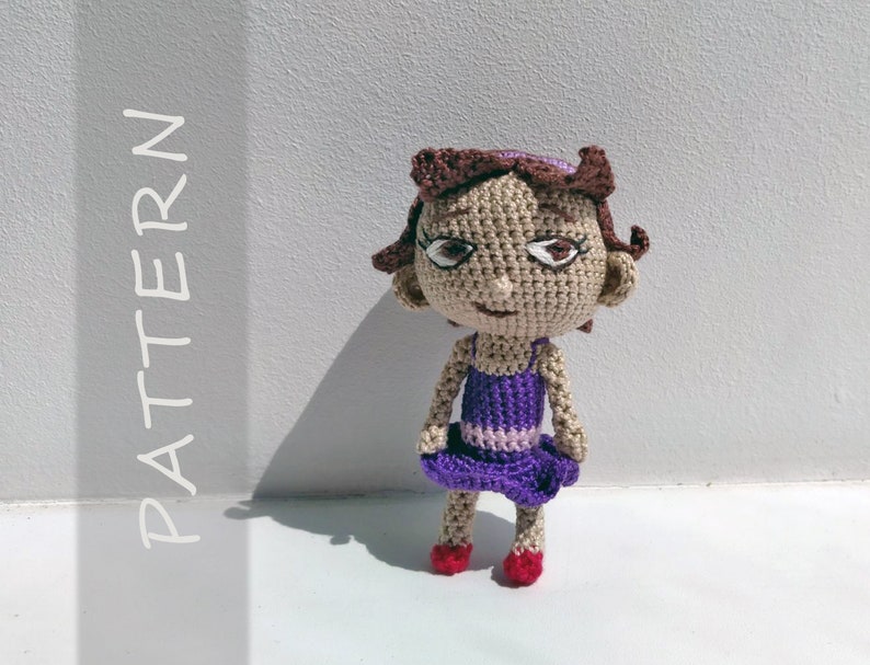 Crochet pattern June the amigurumi doll tiny Ballerina Doll tutorial image 7