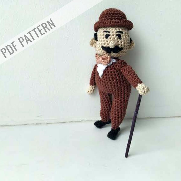 Crochet pattern for the Hercule Detective doll
