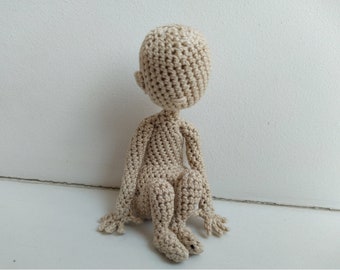 Crochet pattern for Doll life like Body base with hands, doll has fingers