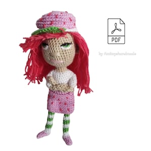 Crochet pattern for Strawberry tiny doll