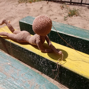 Doll basis with wire - pattern - realistic female body - amigurumi - wire model pdf tutorial ENGLISH, stuffed doll