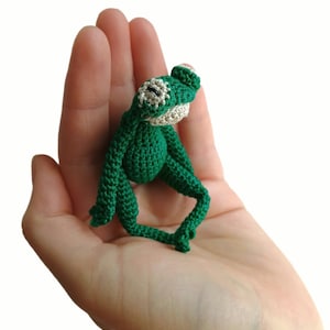 Sapo, brinquedo de pelúcia sapo - padrão de crochê - chaveiro de brinquedo minúsculo kawaii amigurumi - tutorial em pdf INGLÊS, recheado