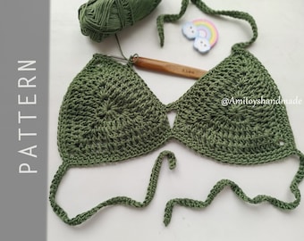 Crochet pattern for the Bralette bikini top