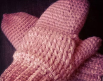 Crochet Pattern for Fingerless Gloves, Mittens with Flaps (PDF)