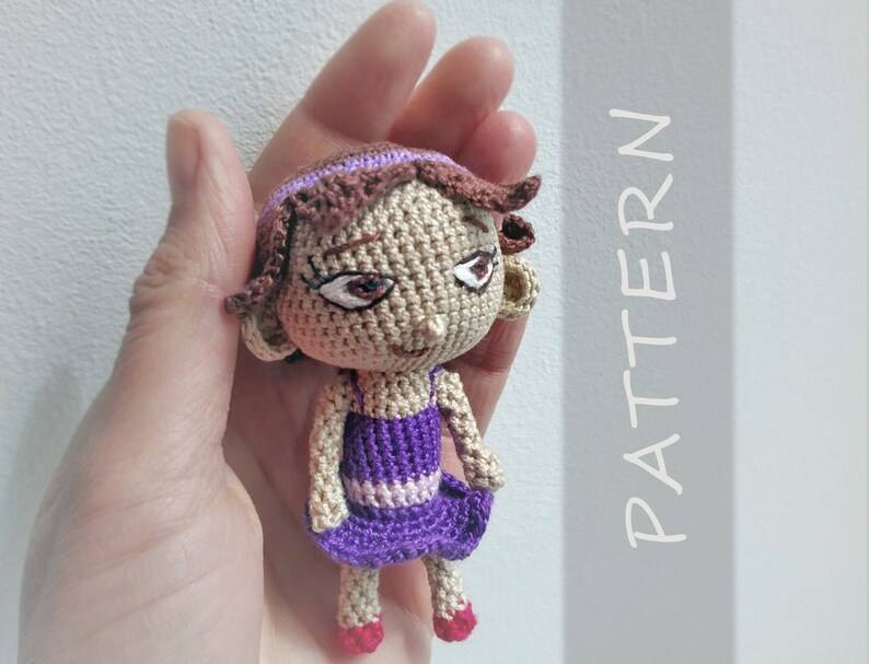 Crochet pattern June the amigurumi doll tiny Ballerina Doll tutorial image 1