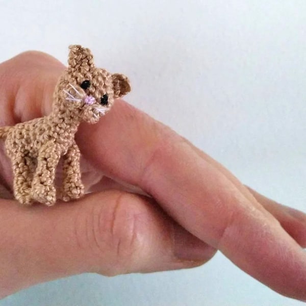 Crochet pattern for Miniature cat or dollhouse kitten