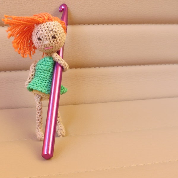 Tiny seamless doll crochet pattern - amigurumi frame model little toy pdf tutorial ENGLISH, stuffed doll