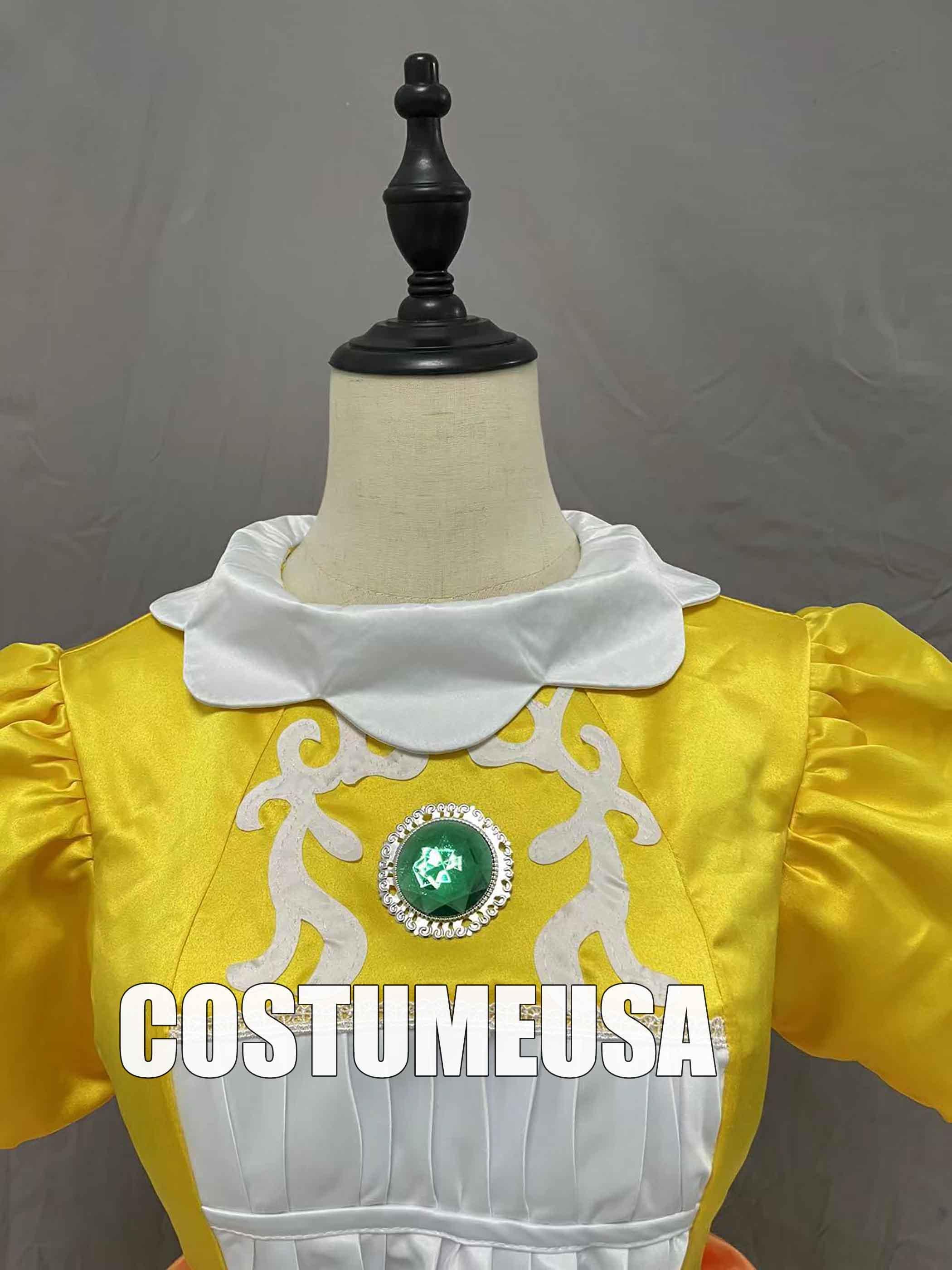 open lace back dress Atorcher Princess Daisy Costumes for Girls Super Mario Princess Daisy Dress  up Kids Halloween Fancy Dress (2-3 Years) : Amazon.com.au: Toys & Games