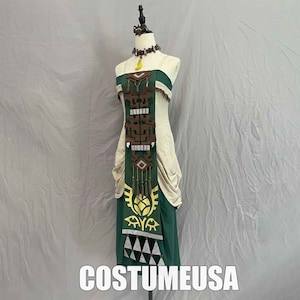 Princess Zelda Dress Tears Of The Kingdom Hyrule Princess Zelda Dress Woman Girls Cosplay Costume