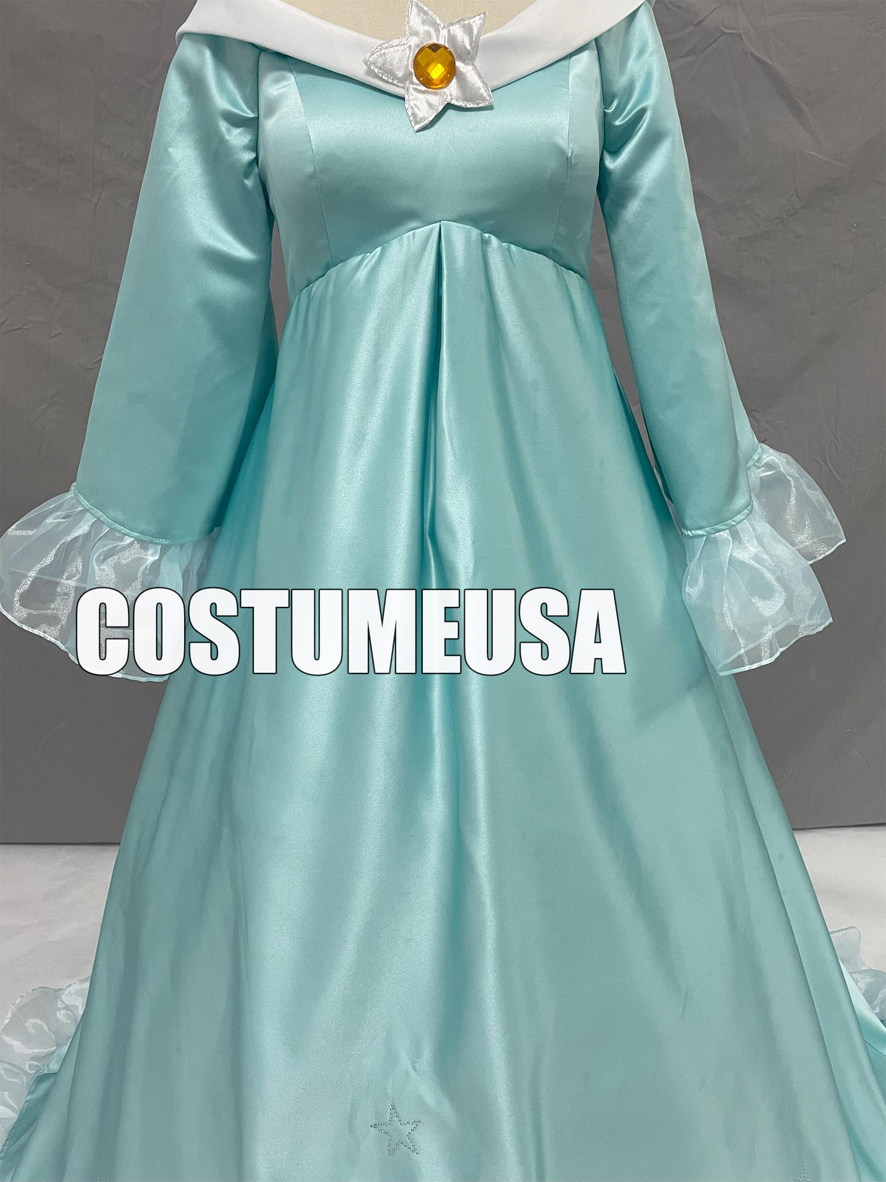 Princess Rosalina Dress Mario Galaxy Rosalina Green Outfit Dress Adult ...
