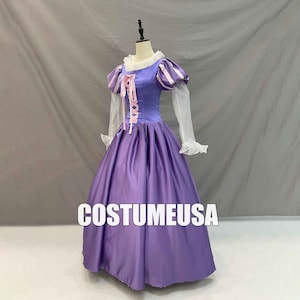 Princess Rapunzel Dress Rapunzel Tangled Purple Dress Woman Girls Cosplay Costume