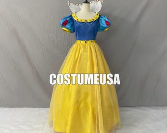 Princess Snow White Dress Snow White Dress Cosplay Costume Outfit Dress Adult Woman Girls Luxury