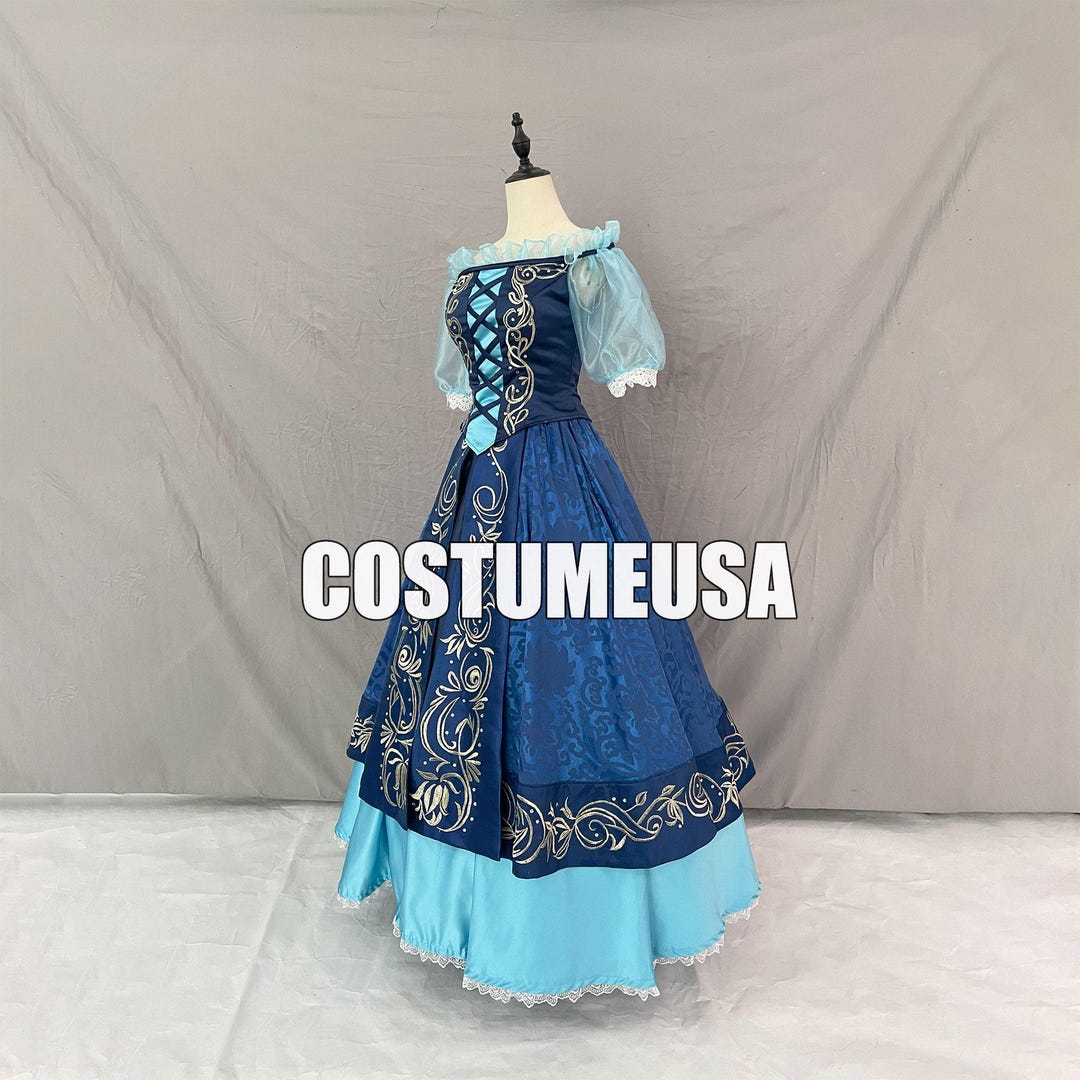 プリンセスアリエルドレス リトルマーメイド アリエルドレス 刺繍花