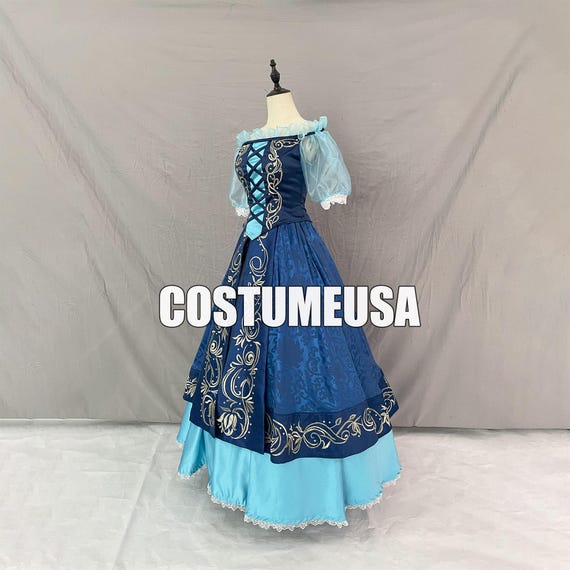 プリンセスアリエルドレス リトルマーメイド アリエルドレス 刺繍花