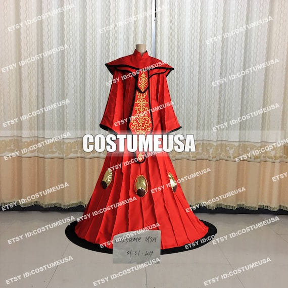 Star Wars The Phantom Menace Padmé Amidala Cosplay Costume Queen Dress Amazing