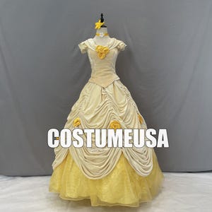 Princess Belle Dress Belle Outfit Belle Cosplay Costume Adult Woman Girls Luxury