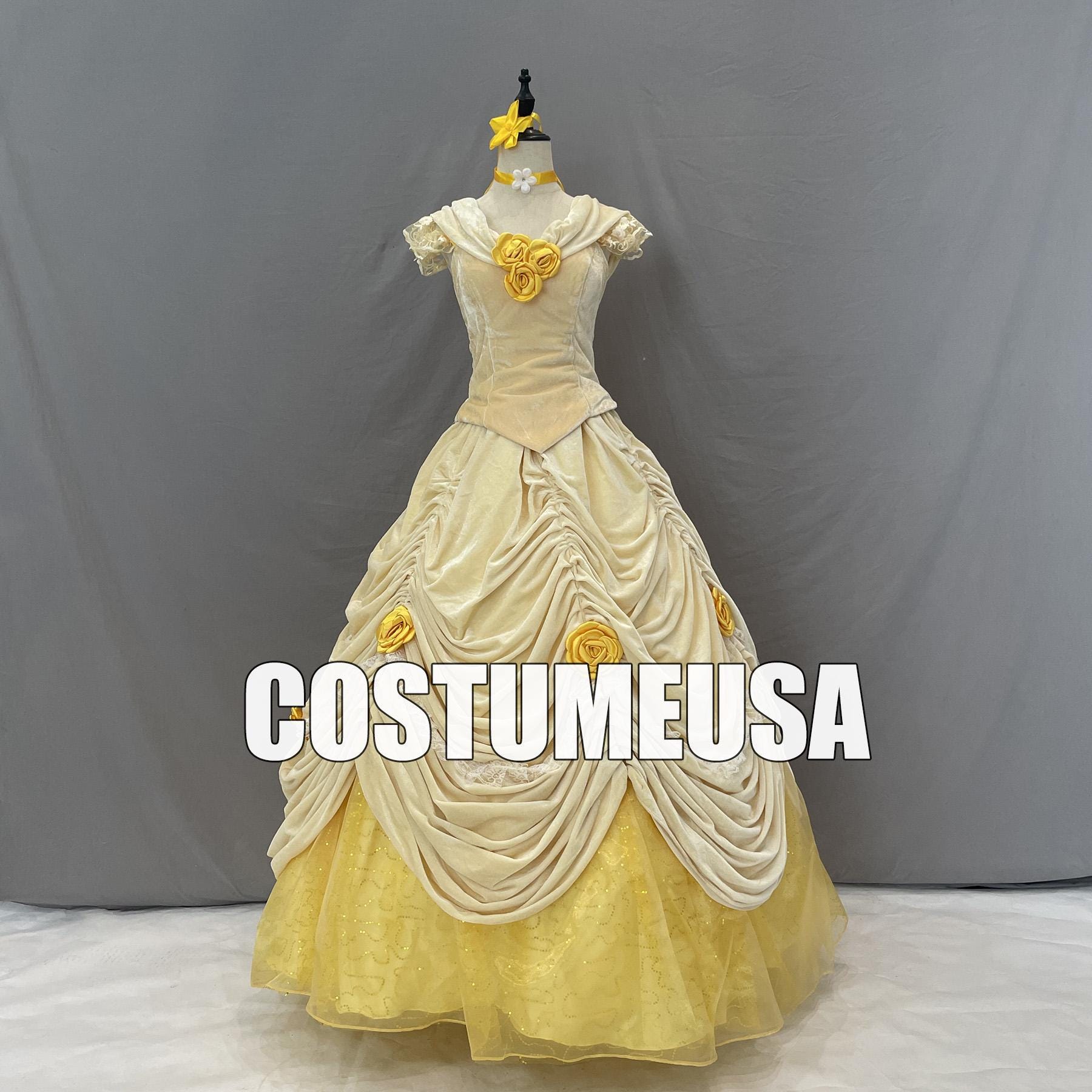 sachin and babi light blue dress Winter Belle Dress with Cape Beauty and the Beast Belle Winter Adult C –  Mermaidcosplay main image 0