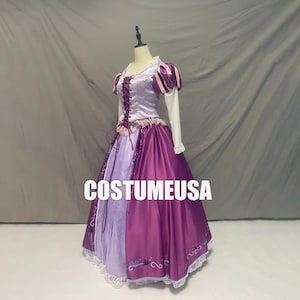 Princess Rapunzel Dress Tangled Rapunzel Printed Dress Rapunzel Woman Girls Cosplay Costume