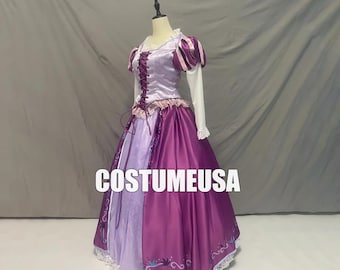 Princess Rapunzel Dress Tangled Rapunzel Printed Dress Rapunzel Woman Girls Cosplay Costume